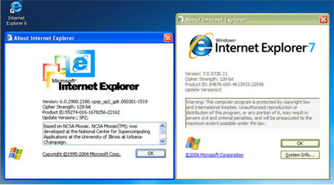 IE 6 and 7